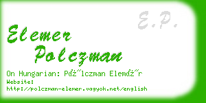 elemer polczman business card